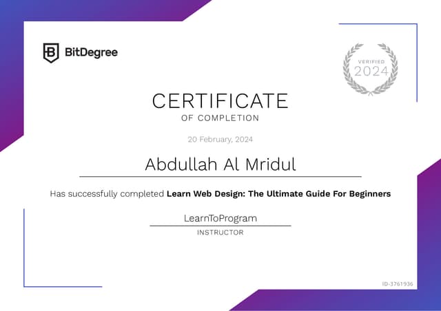Learn Web Design Course by BitDegree
