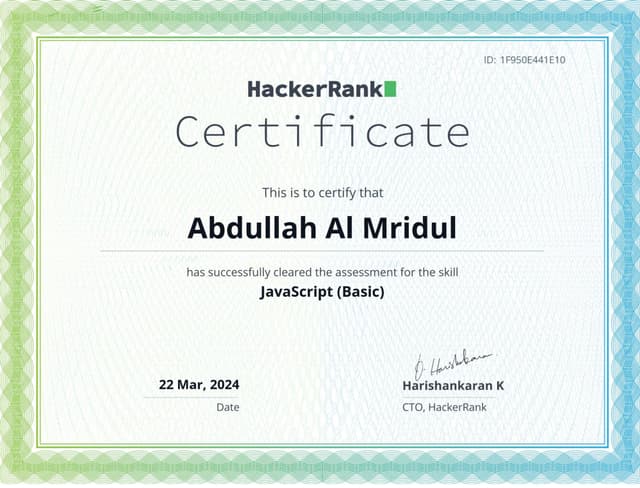 JS Basic Course by HaclerRank